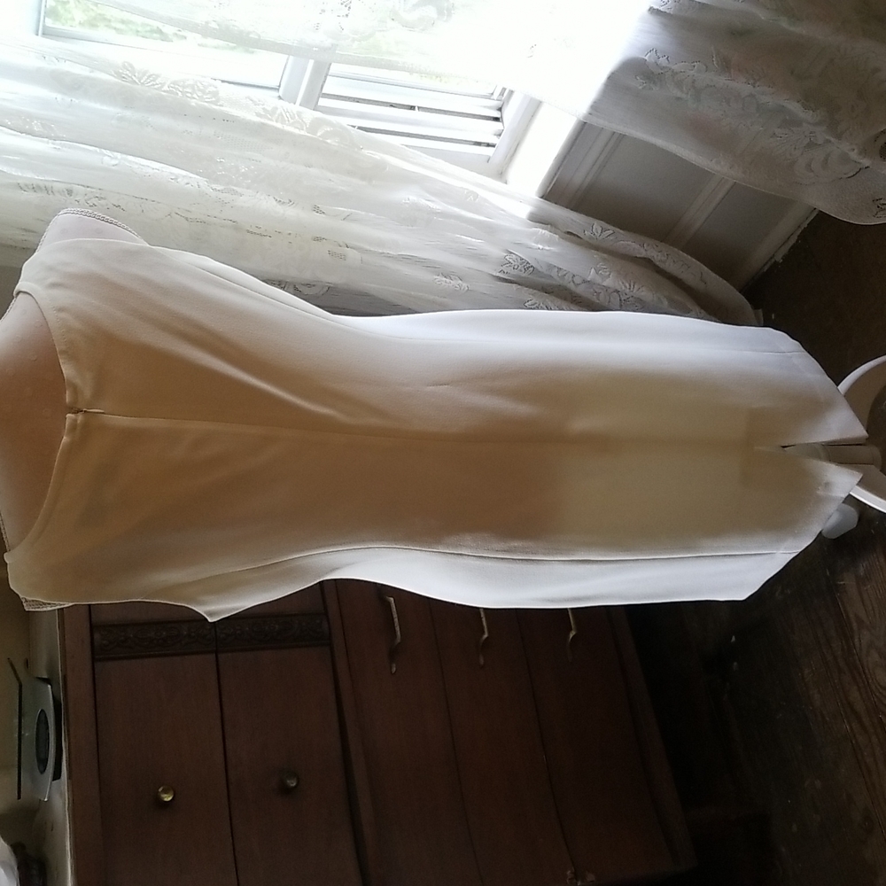 NWOT Tahari 2pc tank dress and jacket in Ivory. Sz. 10 - Picture 5 of 6